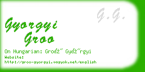 gyorgyi groo business card